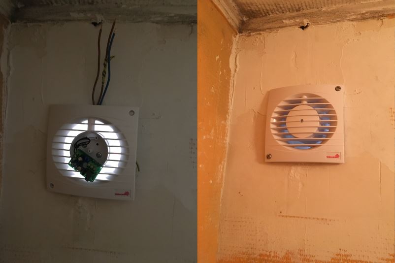 Diana Renovation Liege electricite mise en conformite extracteur air ventillation salle de bain wc nouvelle installation - Diana Rénovation - Immo Valorisation